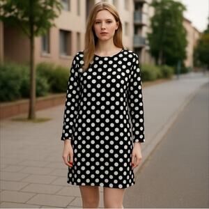 H&M Polka Dot Shift Dress Size 8